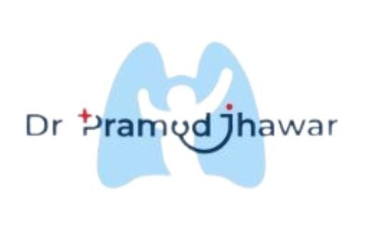Dr Pramod Jhawar chest physician and pulmonologist clinic logo in Indore for lung and respiratory care