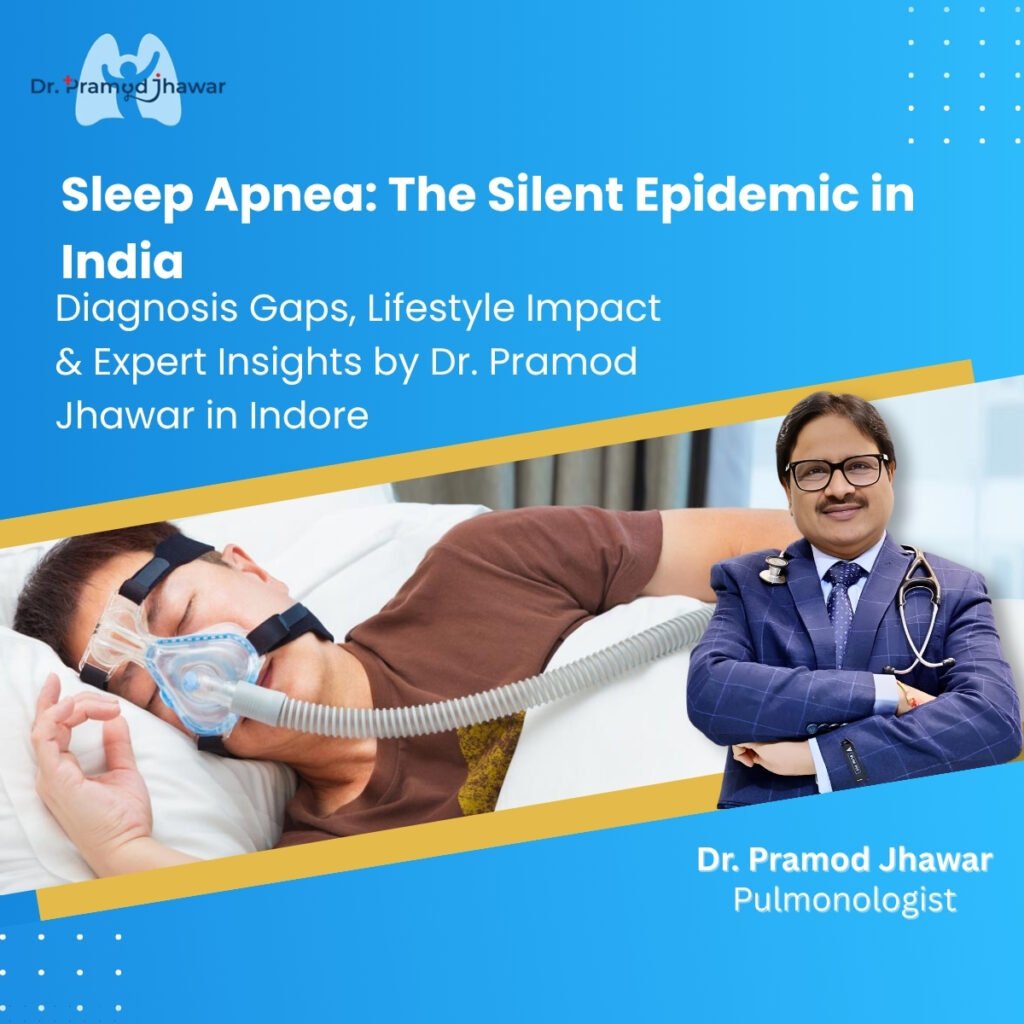 Sleep Apnea as a Silent Epidemic in India: Diagnosis Gaps, Lifestyle Impact & Expert Insights by Dr. Pramod Jhawar in Indore