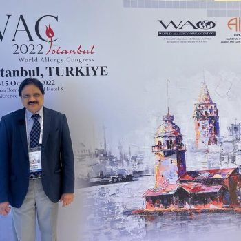 Dr Pramod Jhawar at World Allergy Congress Istanbul representing India in respiratory and allergy conference